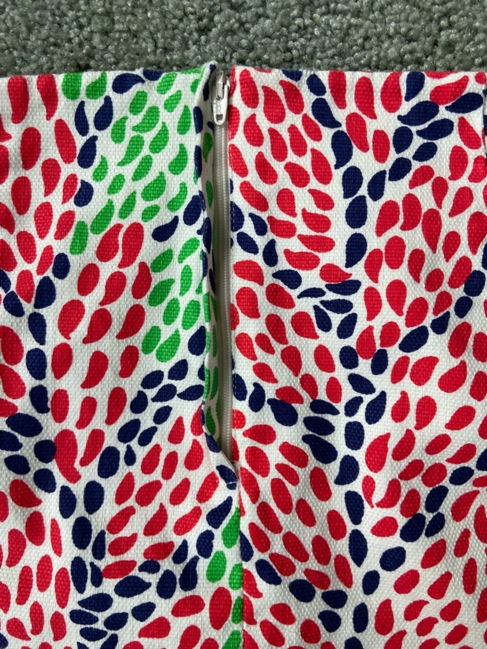 Lilly Pulitzer Multicolor Leaf-Print Mini Skirt - Navy, Coral, Lime Size 6 - Picture 3 of 10